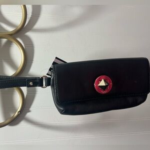 Kate Spade Black Leather Clutch with Elegant Design